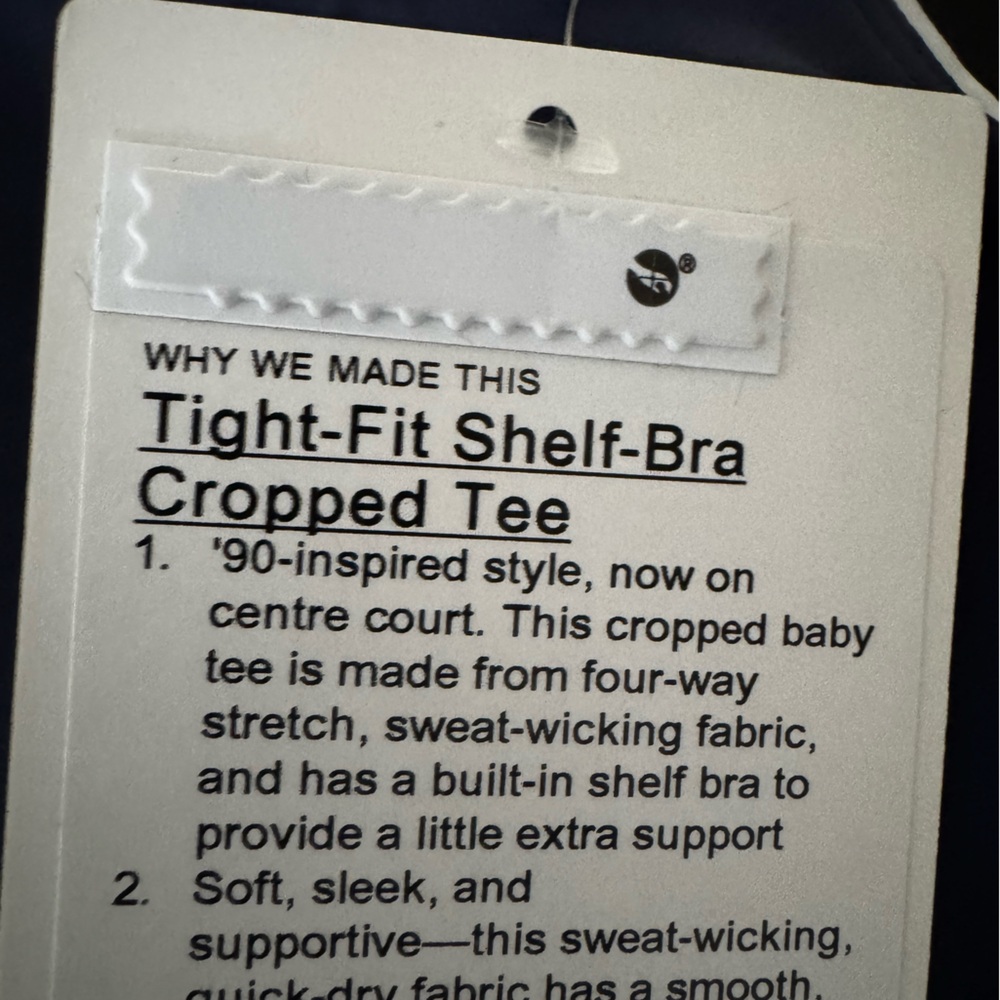Women's Navy Crop Top - Picture 4 of 6